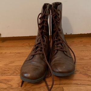 Trash Brown Combat Boots